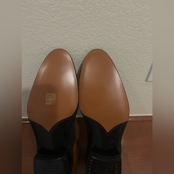 CHANEL BLACK SUEDE OXFORD MENS LOAFERS SIZE: 43 (US 10) $500 - Picture 6 of 9